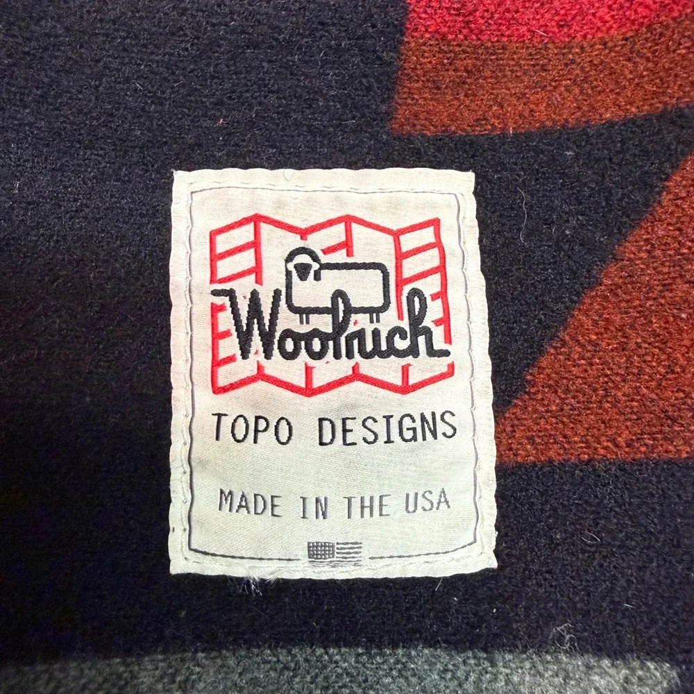 Woolrich x Topo Designs Backpack Gorpcore Multicolor Wool Leather USA Made
